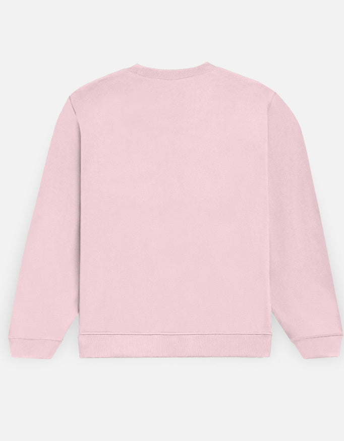 Back view of the light baby pink MATCH unisex sweatshirt