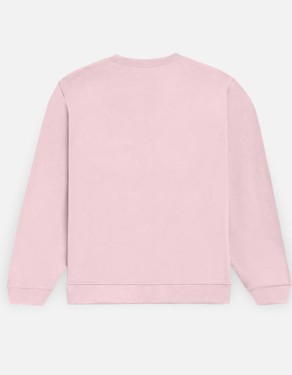 Back view of the light baby pink MATCH unisex sweatshirt
