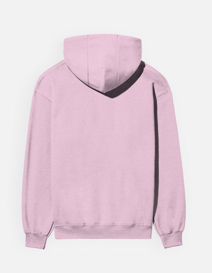 Back view of the light baby pink MATCH unisex hoodie