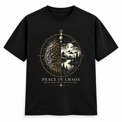 Peace in Chaos Mandala Classic Crew T-Shirt