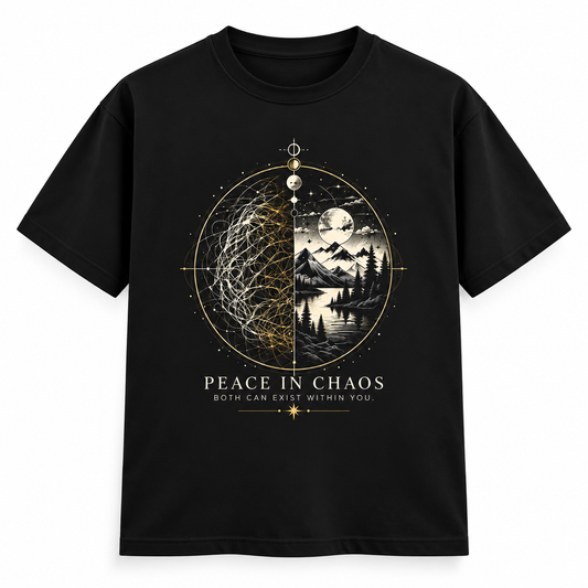 Peace in Chaos Mandala Classic Crew T-Shirt